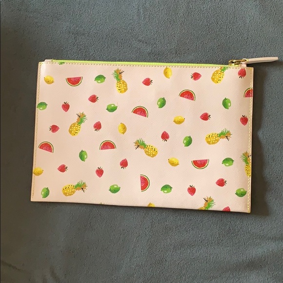 NWT J.Crew Large Fruit Zipper Pouch - Picture 2 of 5